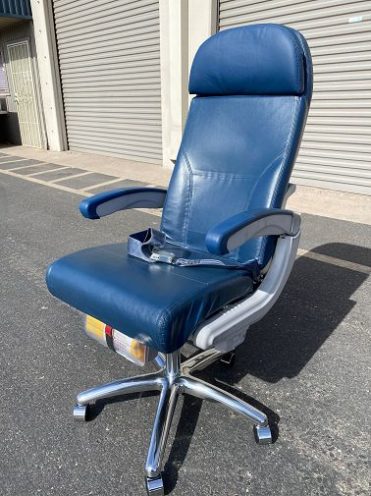 Chair made from upcycled aircraft seat