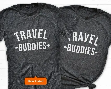 Gift for travel couples - matching T-shirts