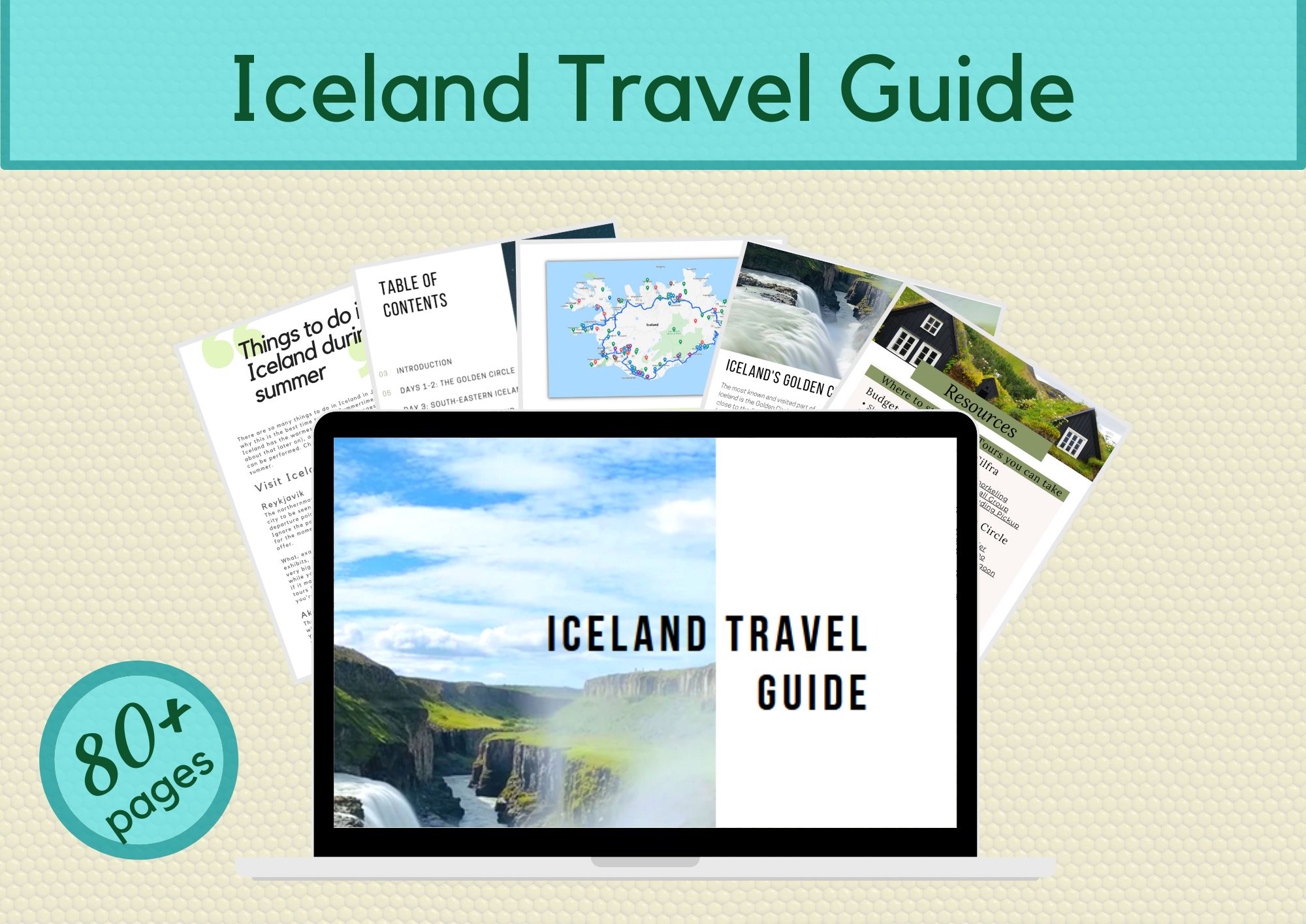 Map of the best hot springs in Iceland