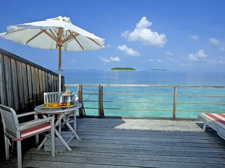 Affordable Maldives - Reethi Beach Resort - Water Villa - terrace