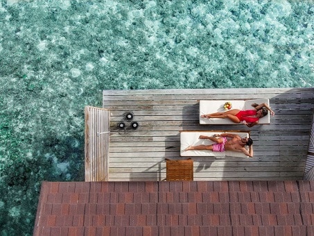 Ellaidhoo Maldives by Cinnamon - water bungalow terrace - Maldives on a budget