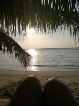 Laying on the beach and watching the sunset - one of the top things to do in the Maldives