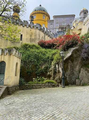 Sintra Palace, Garden view. Yes, the alleys are paved as well